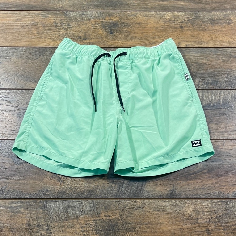 Billabong Mens All Day Layback Board Shorts Mint Green Swim Trunks Size S Surf